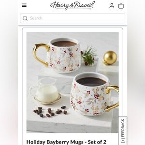Harry and David holiday mugs - Set of 2